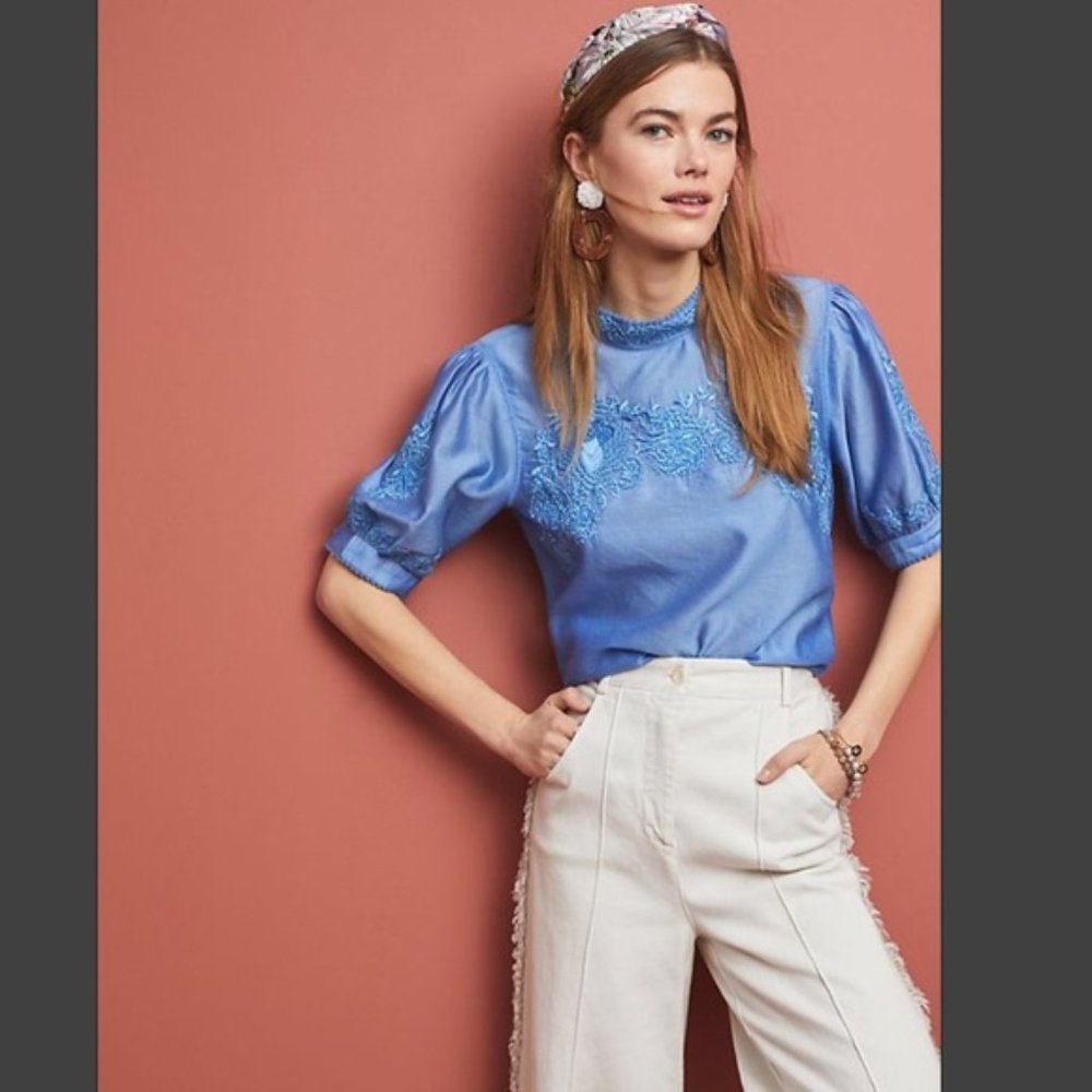 Anthropologie: Carrington Puff sleeve, Small